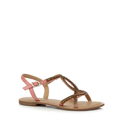 Pink 'Matilda' flat slingback sandals